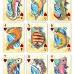 Playing Card Illustration, Game Design, Concept and Package Design: Go Fish Fly Fishing Poker Deck